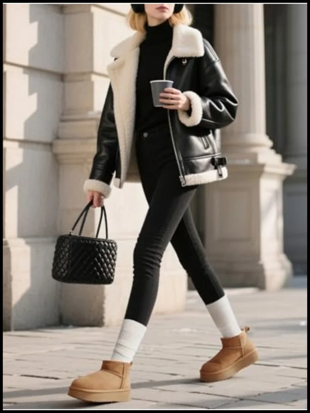 Genuine Suede Leather Platform Winter Fur Boots Waterproof Anti-Slip Memory